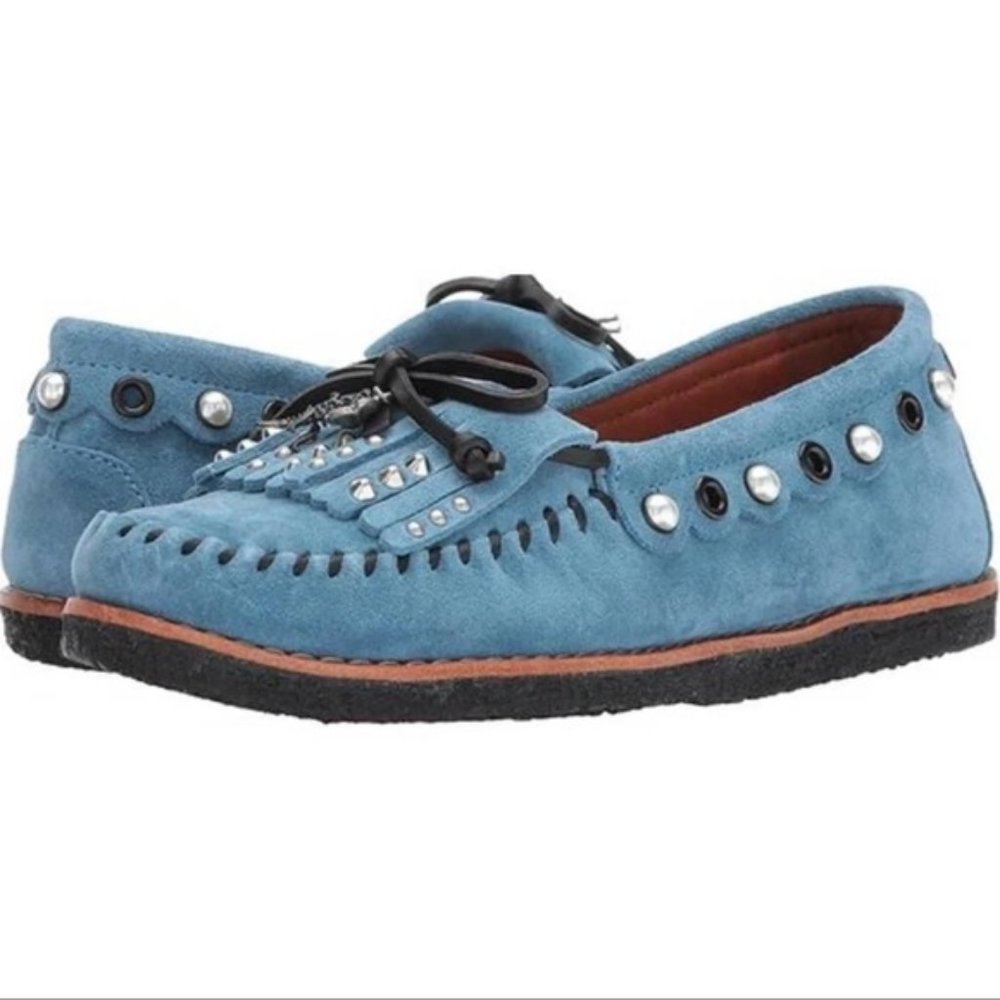 Coach Roccasin T-Rex slipon In Chambray blue, Size 10B